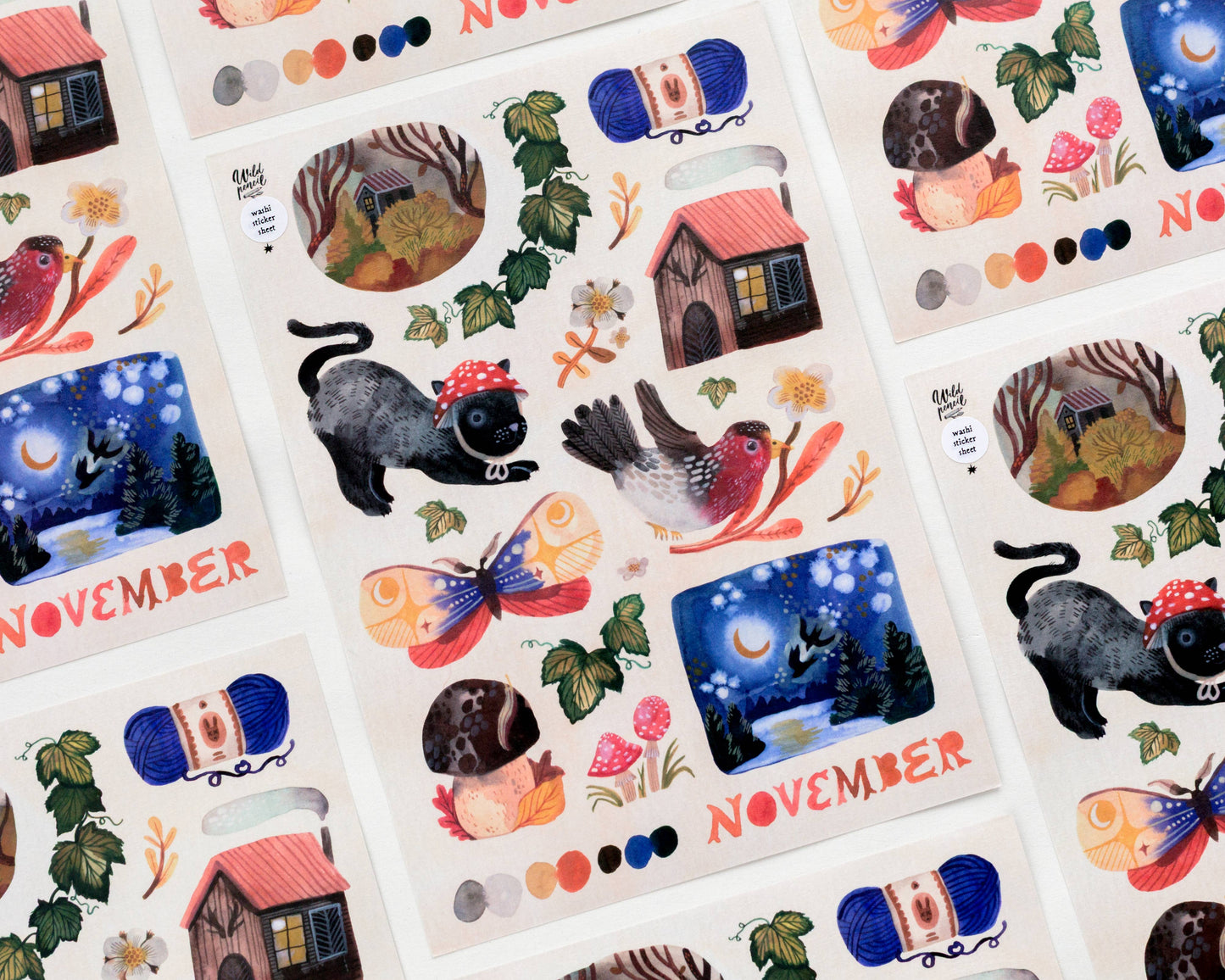 Washi sticker sheet — November