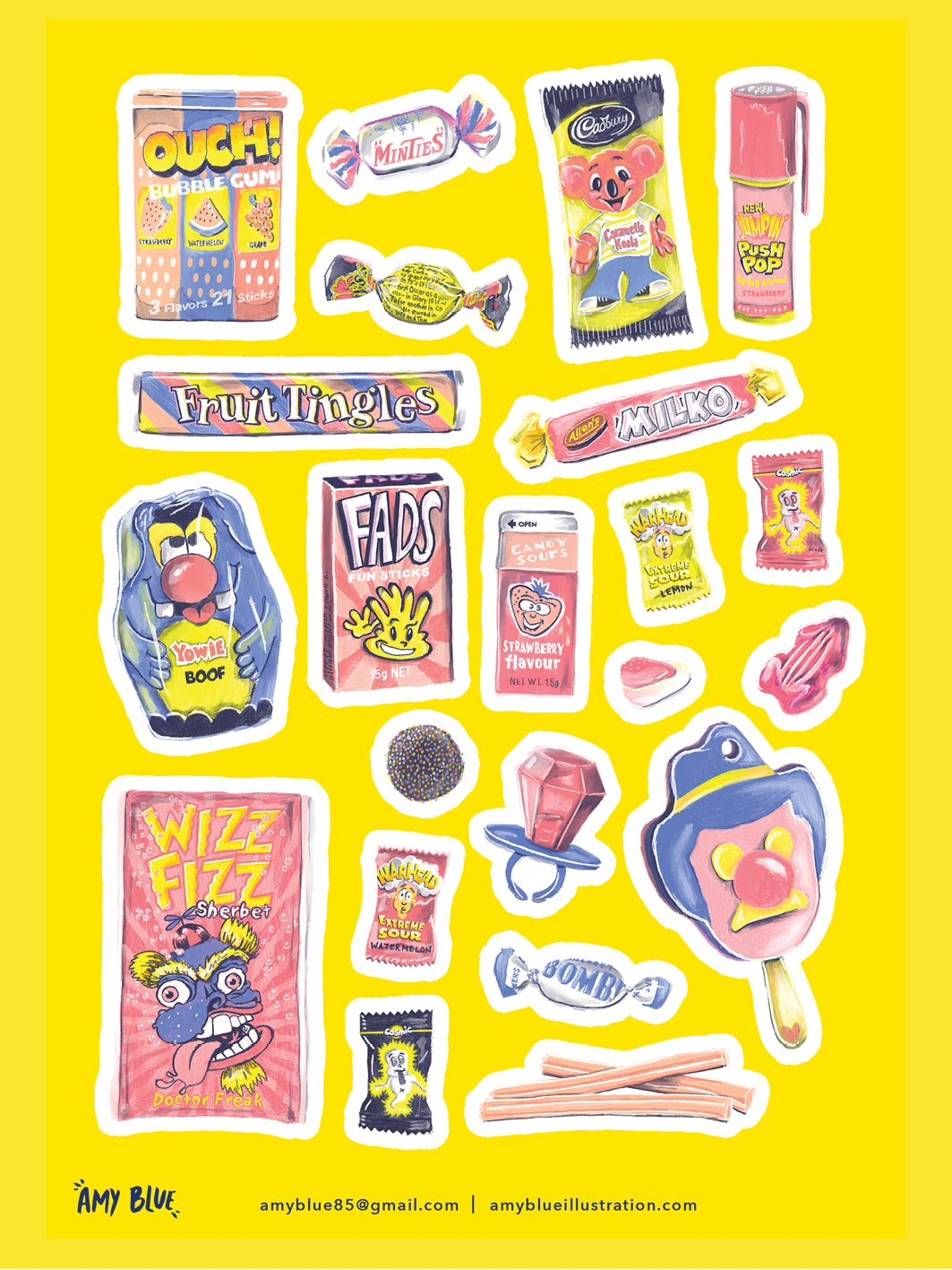 Australian Candy Vinyl Stickers