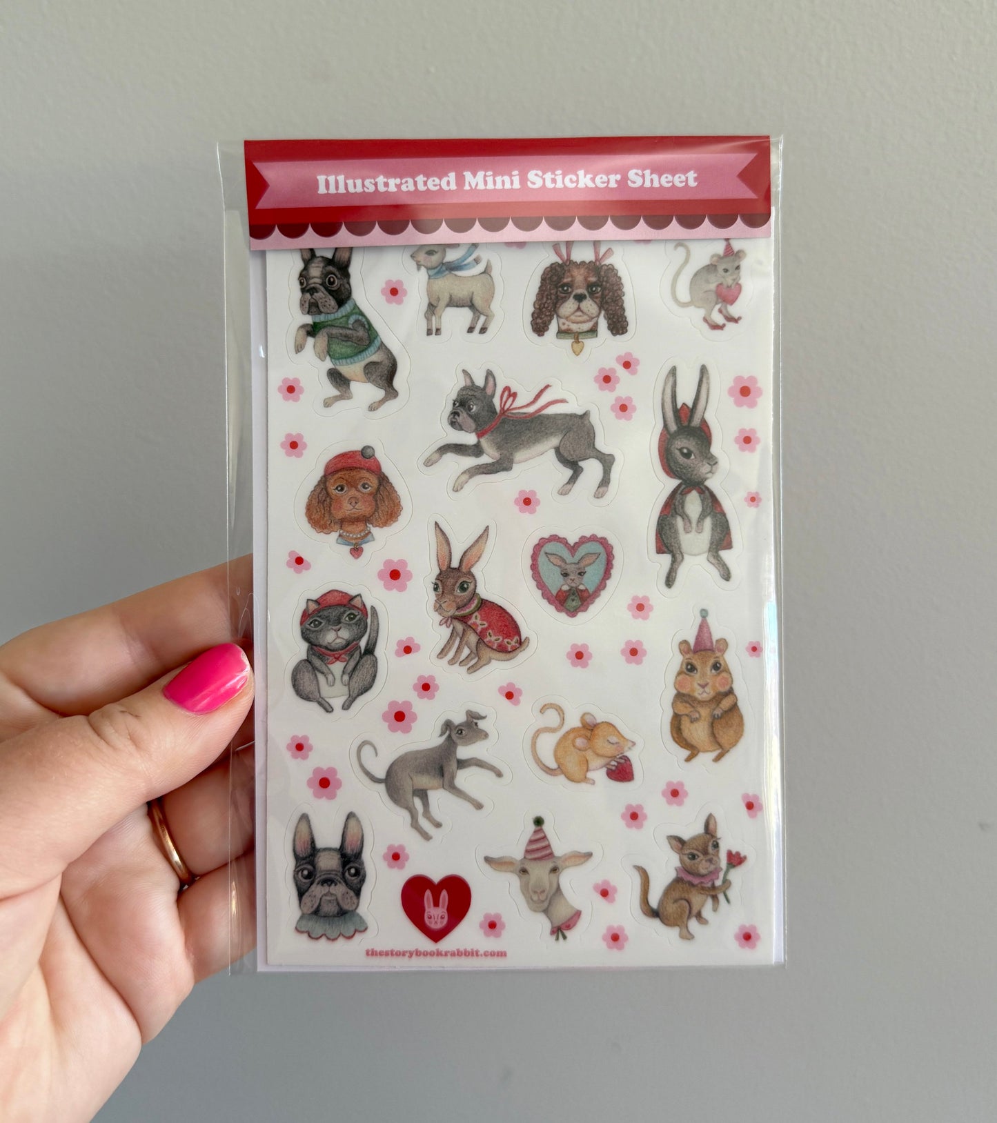 SBR Illustrated Mini Sticker Sheet - Petite Pets