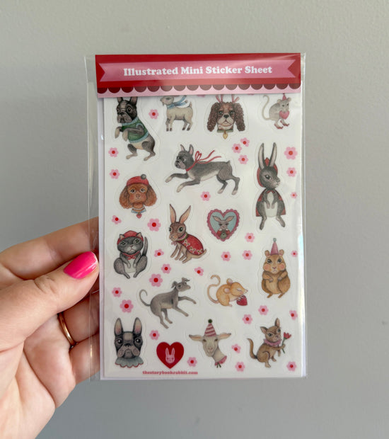 SBR Illustrated Mini Sticker Sheet - Petite Pets