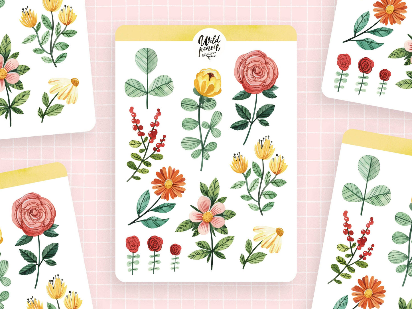 Sticker Sheet — Flowers I.