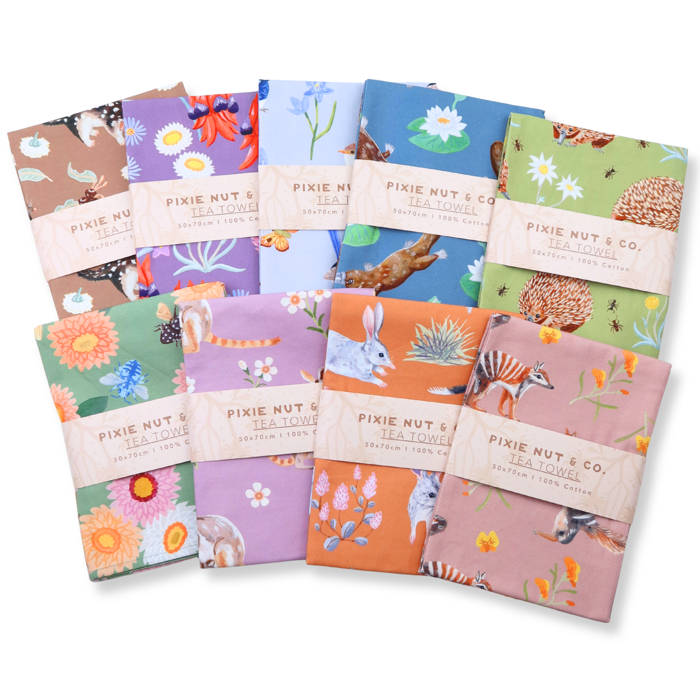 Desert Wildflower Australian Tea Towel