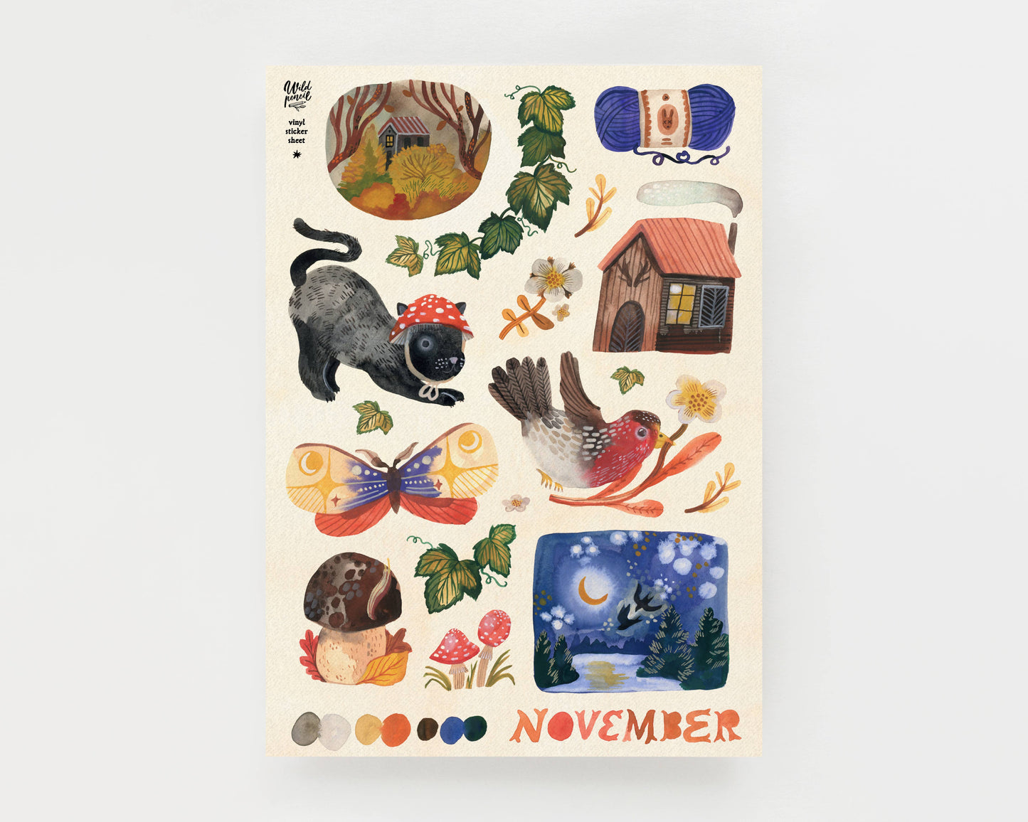 Washi sticker sheet — November