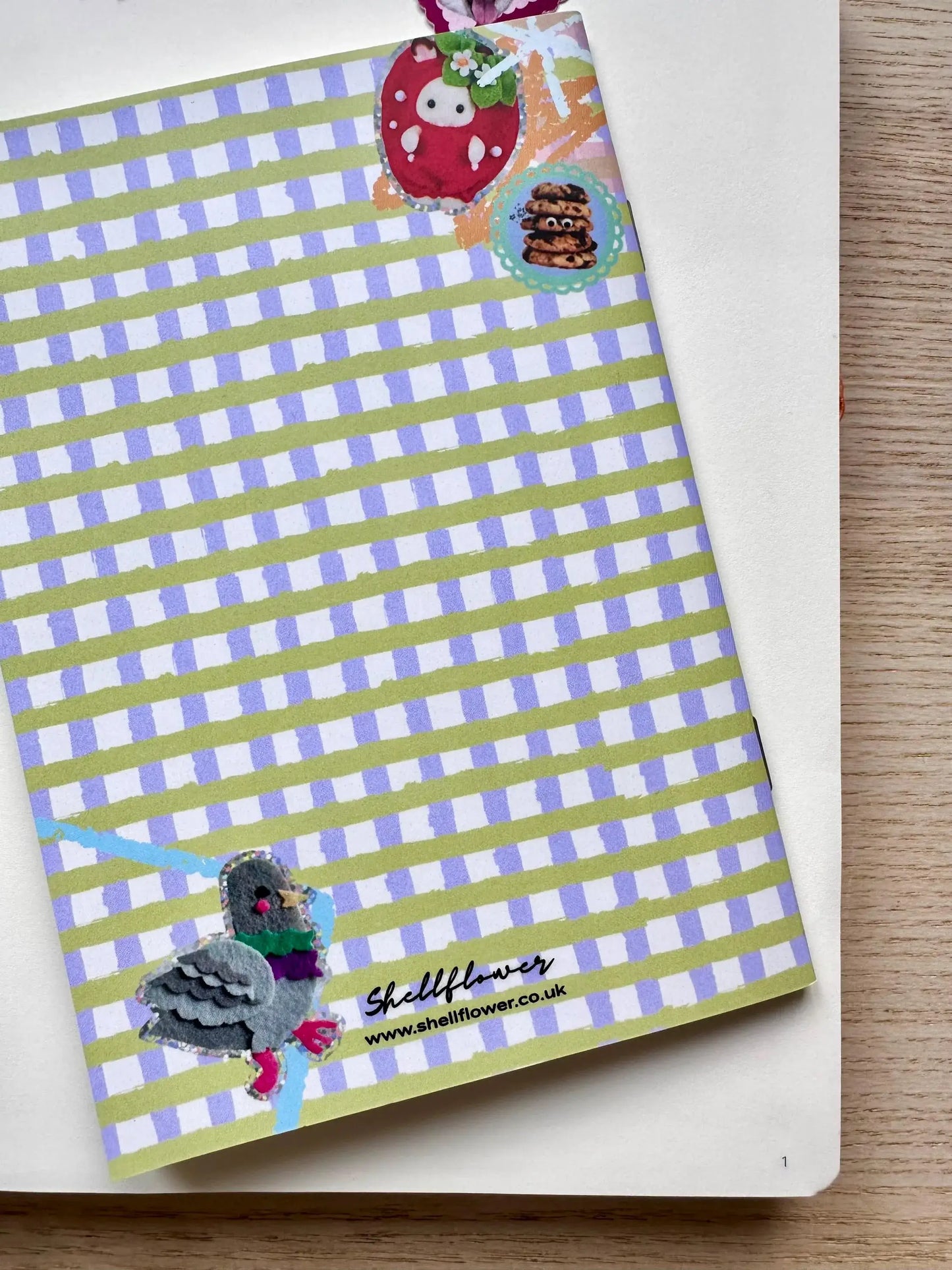 A6 Gingham Sticker Keeper Book
