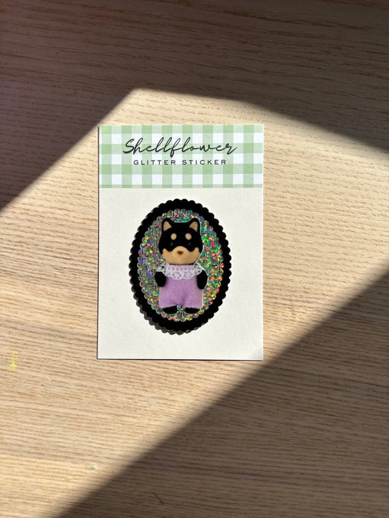 Shiba Inu Glitter Vinyl Sticker 