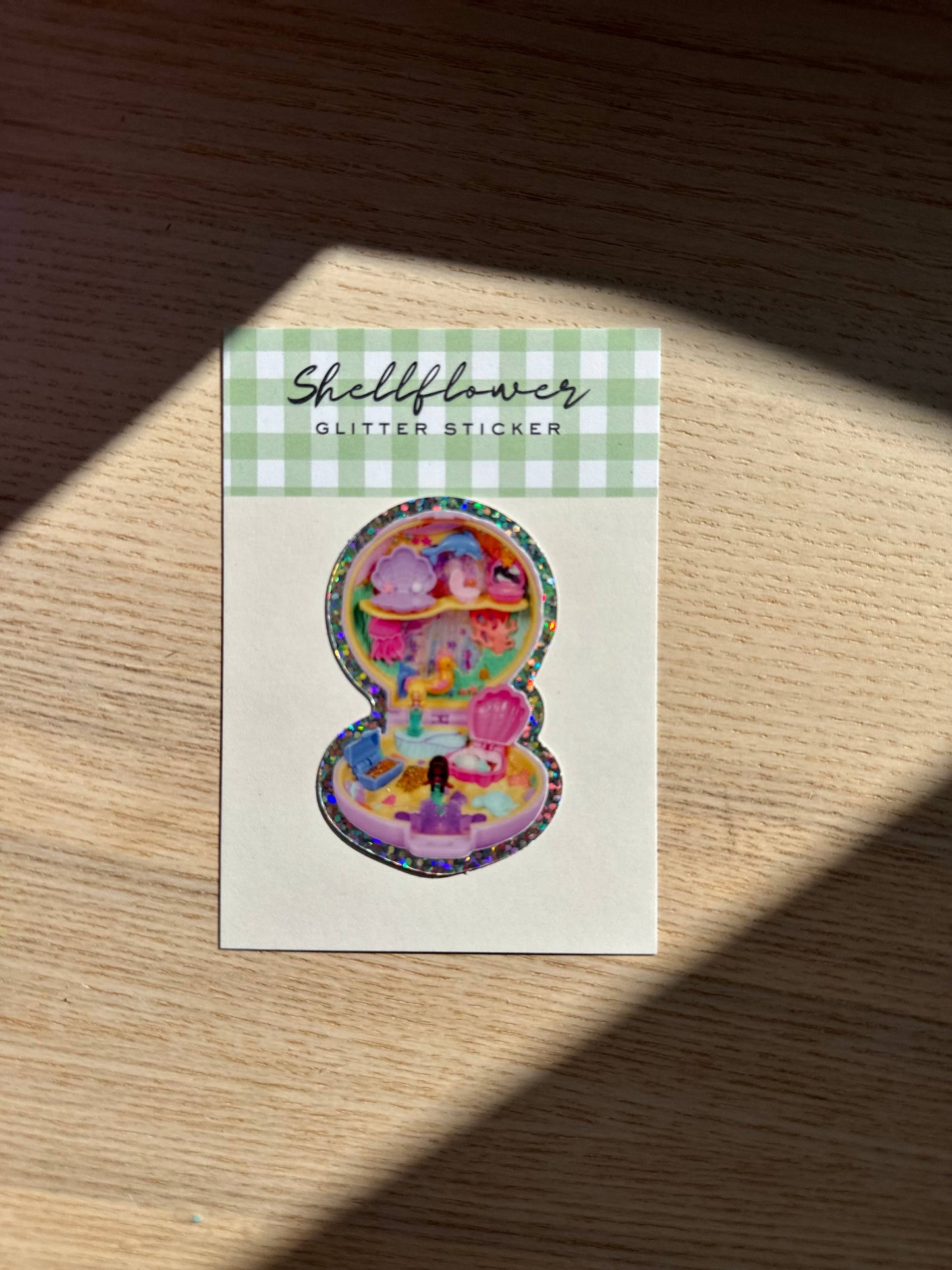 Polly Pocket Mermaid Glitter Vinyl Sticker
