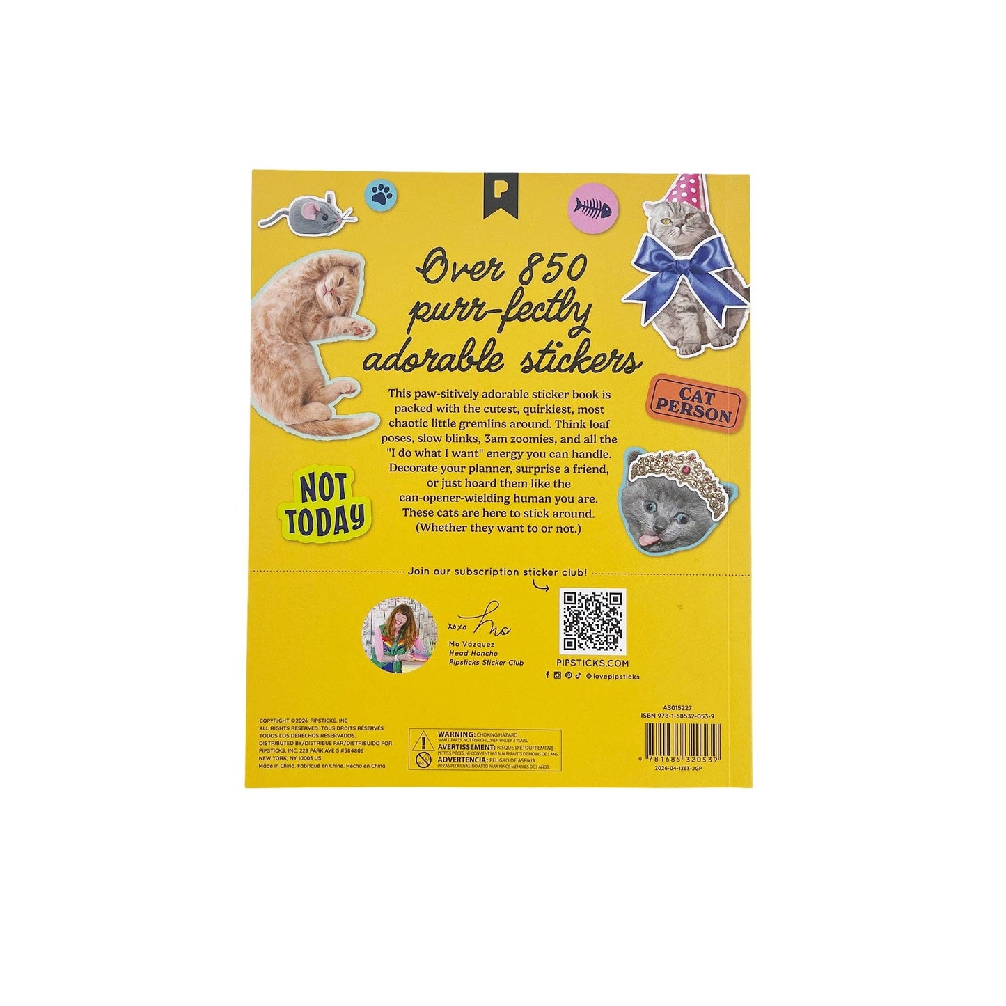 Hiss-terically Funny Cat Sticker Book