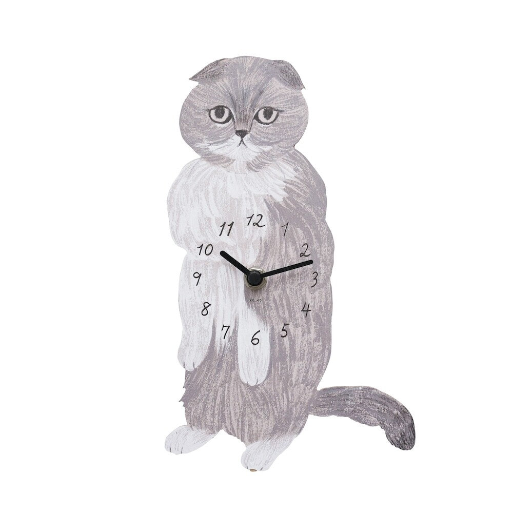 Matsuo Miyuki Diecut Wall Clock Cat Belle