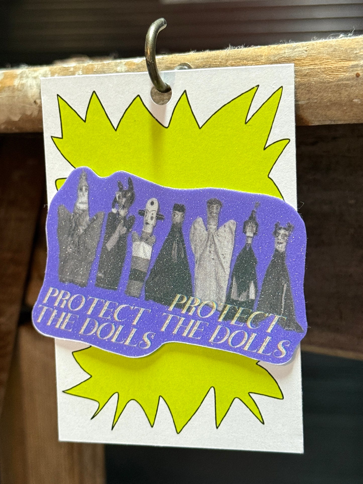 Protect The Dolls Glitter Sticker