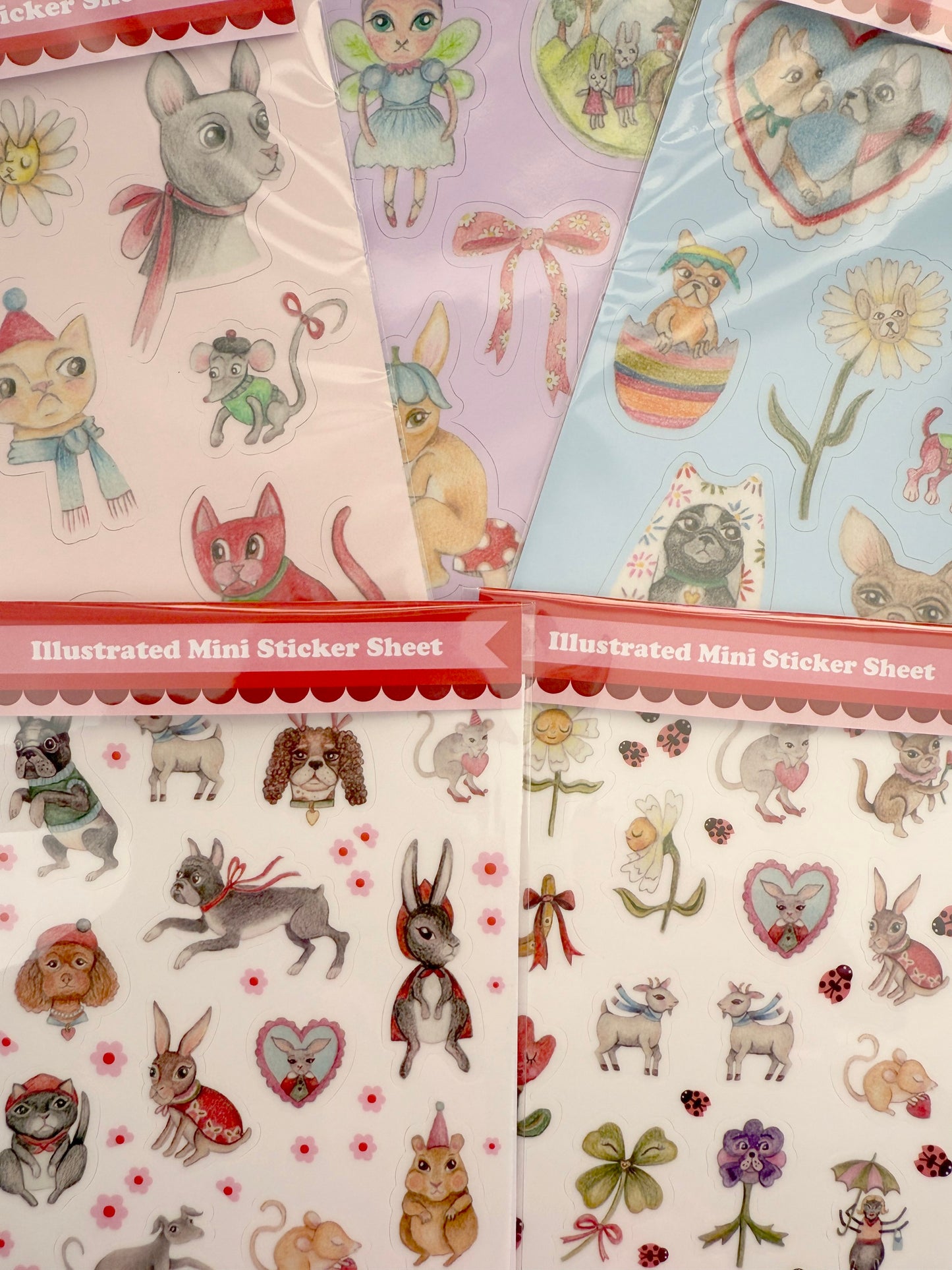 SBR Illustrated Large Sticker Sheet - Bunnies