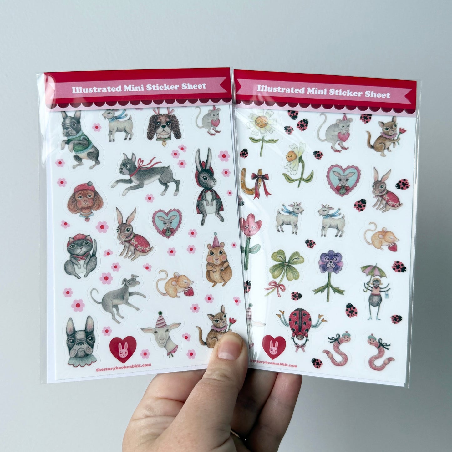 SBR Illustrated Mini Sticker Sheet - Lucky Little Garden Friends