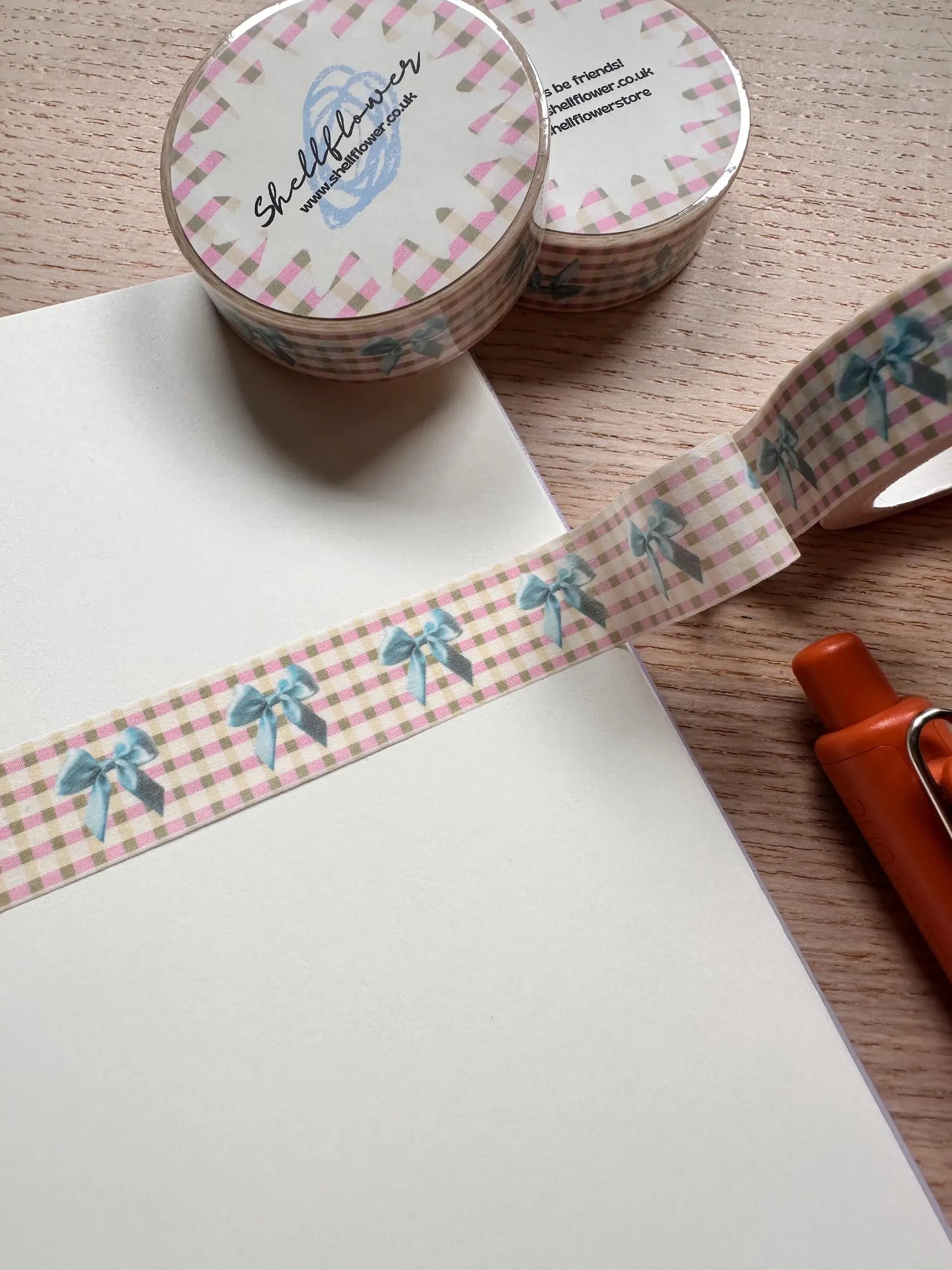 Gingham Bows Washi Tape