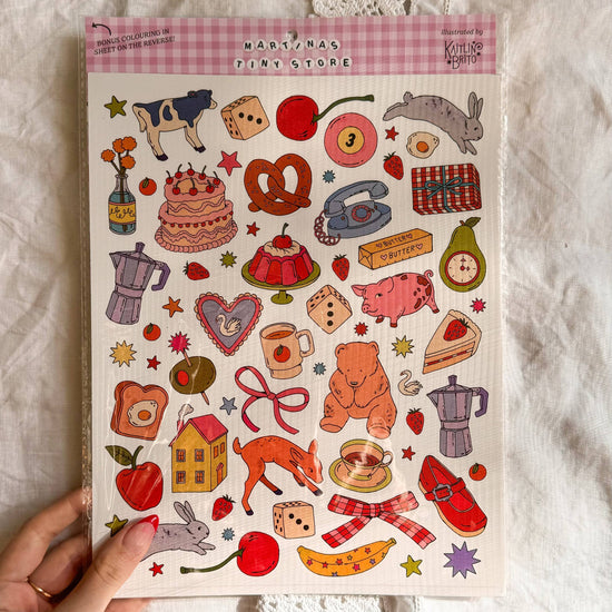 Martina's Tiny Store x Kaitlin Brito Large Stickersheet
