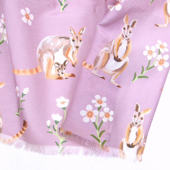 Wallaby Australian Silk/Cotton Scarf