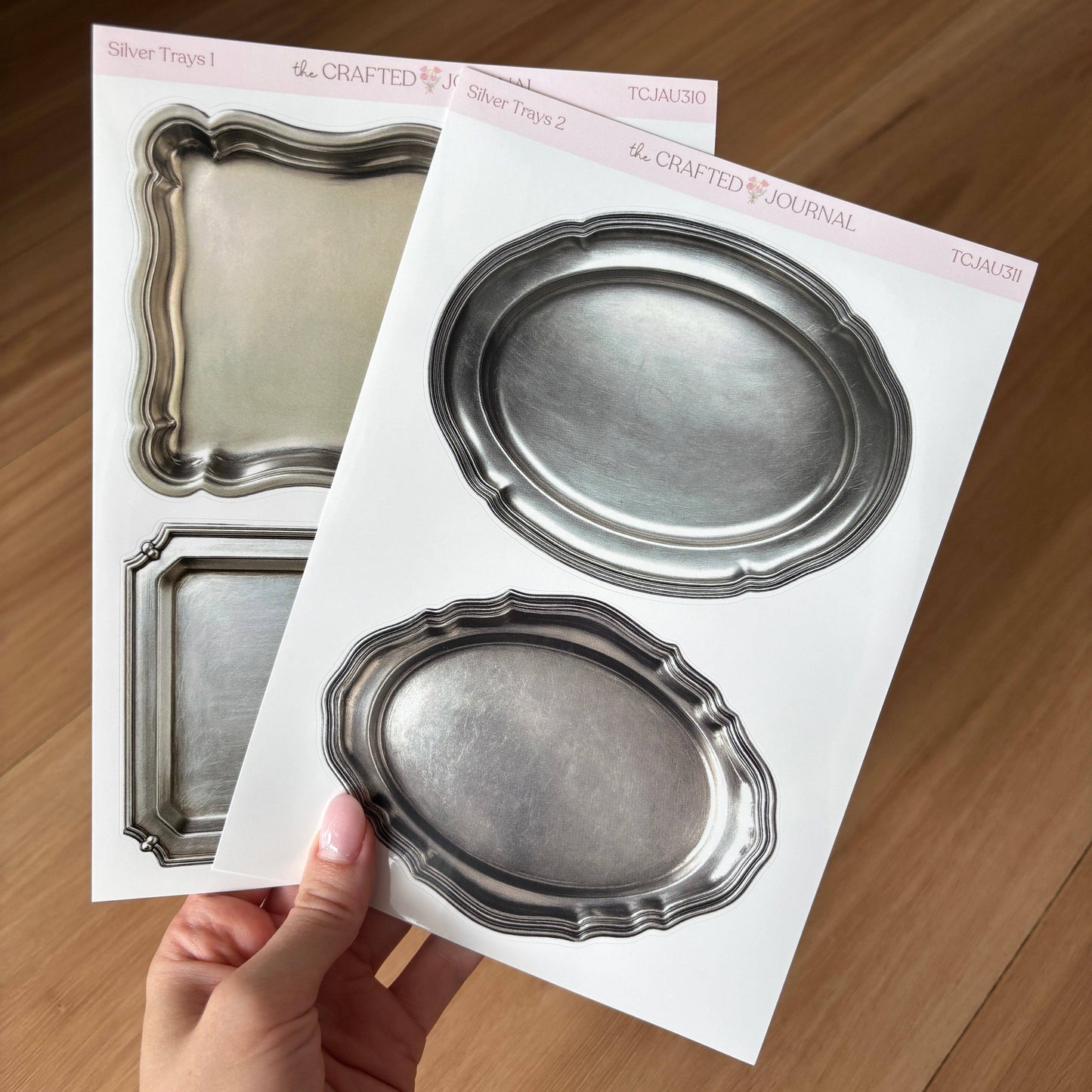 Silver Tray Sticker Sheet Set