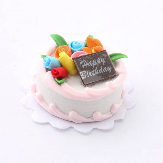 Miniature "Happy Birthday" Cake