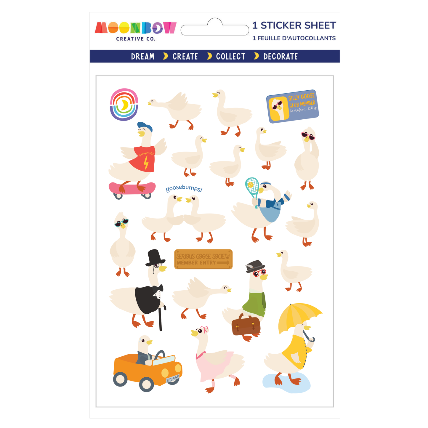 Goose on the Loose Glossy Sticker Sheet