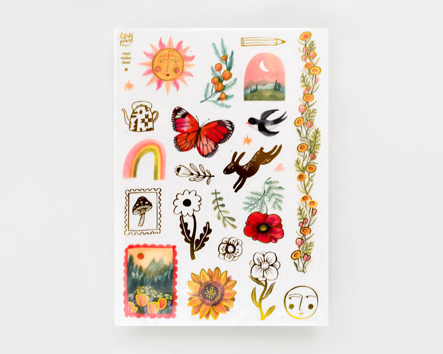 Vinyl metallic sticker sheet — Late Summer