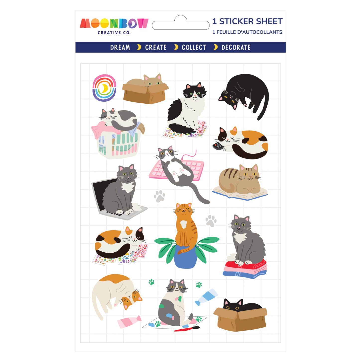 Cat Sitters Glossy Sticker Sheet