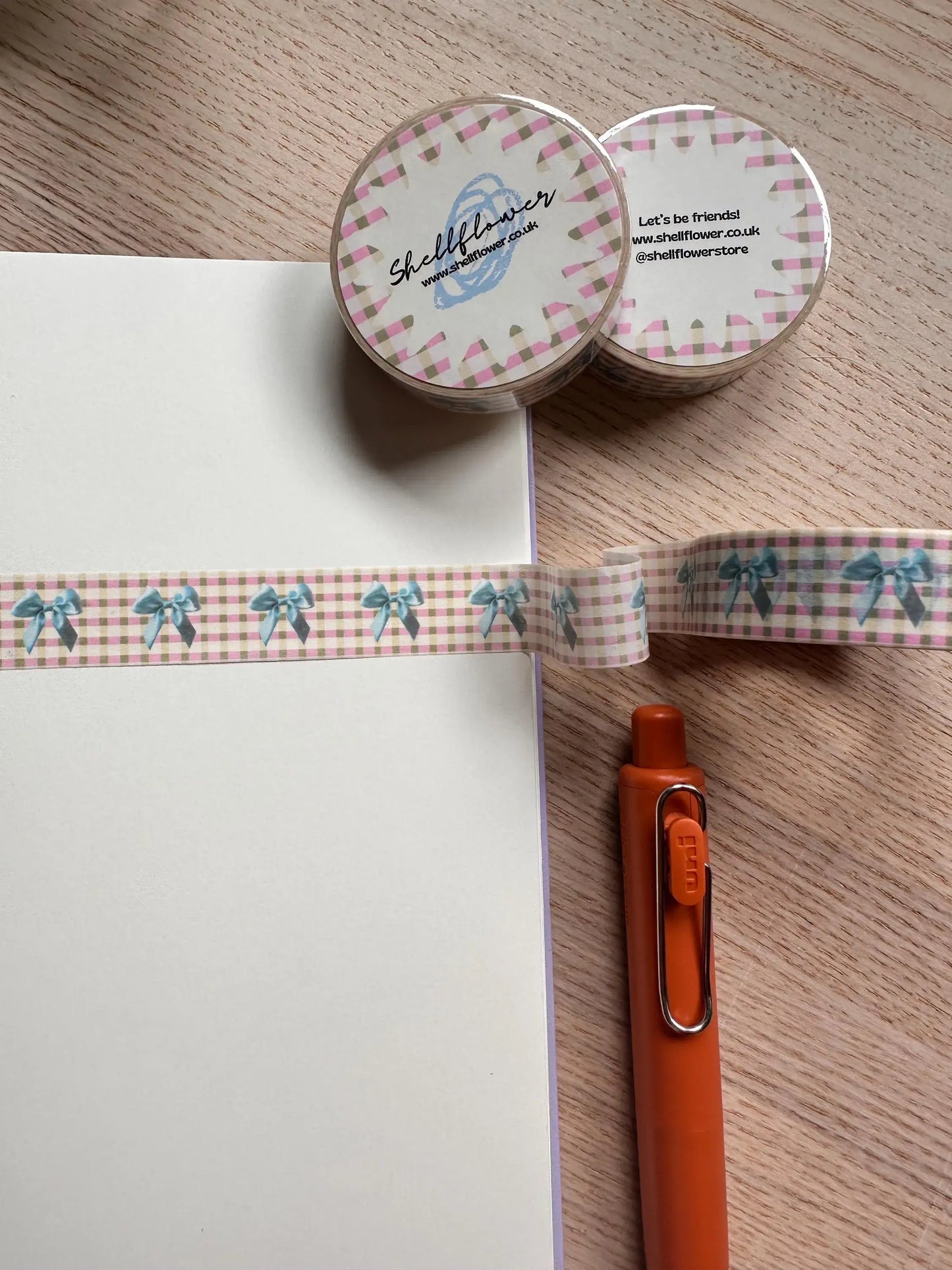 Gingham Bows Washi Tape
