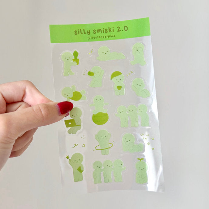 Silly smiski 2.0 Sticker sheet