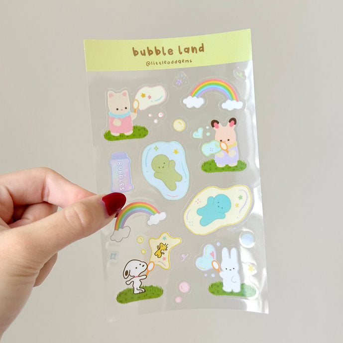 Bubble Land Sticker sheet