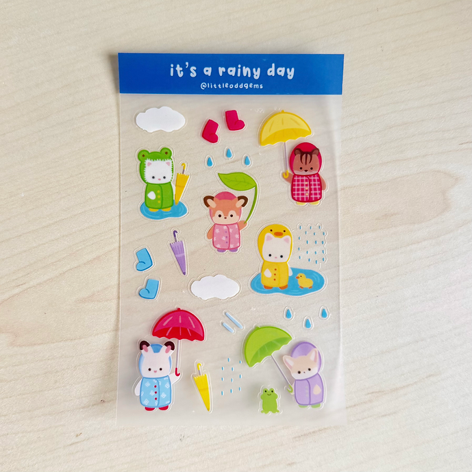 It's a rainy day Sticker sheet