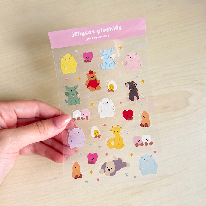 Jellycat Plushies Sticker sheet
