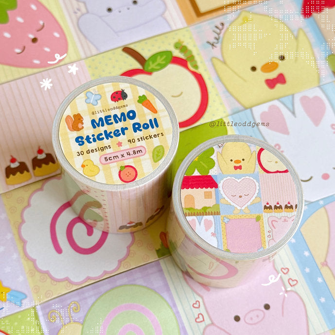Little Odd Gems Memo Sticker Roll