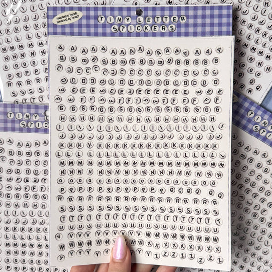 Bead Letter Stickers! (2 sheets, over 800 stickers!)