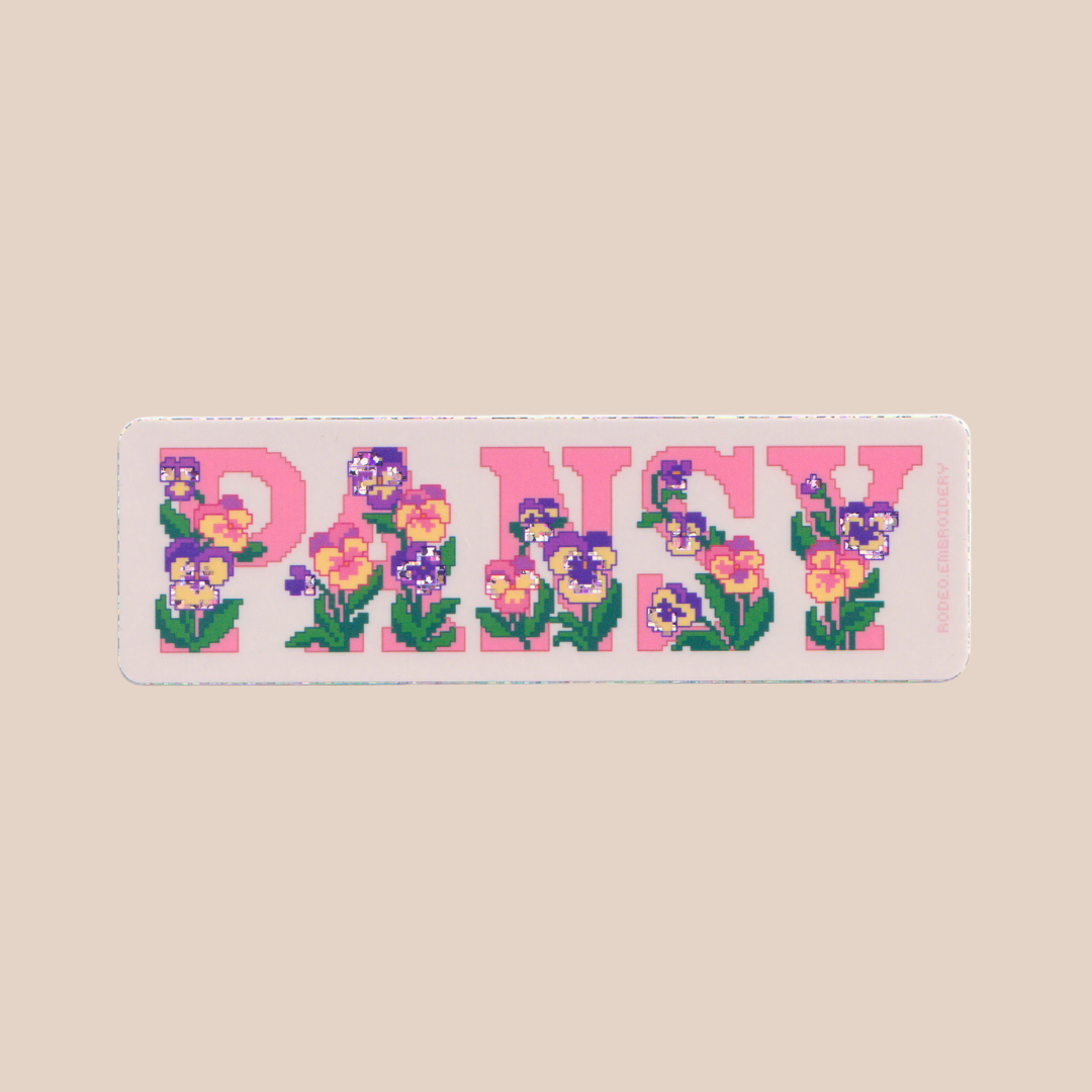 Pansy - Vinyl Sticker (glitter)