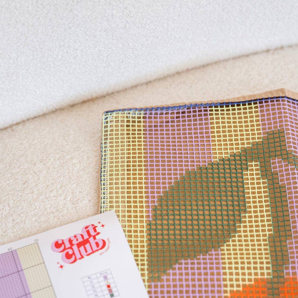 CHERRY RIPE STRIPES - Latch Hook Cushion Kit