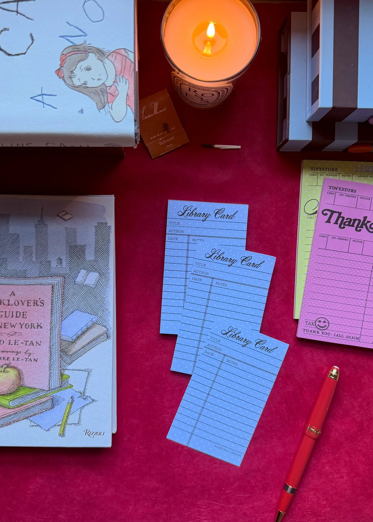 Library Card Reading Log/Memo Pad