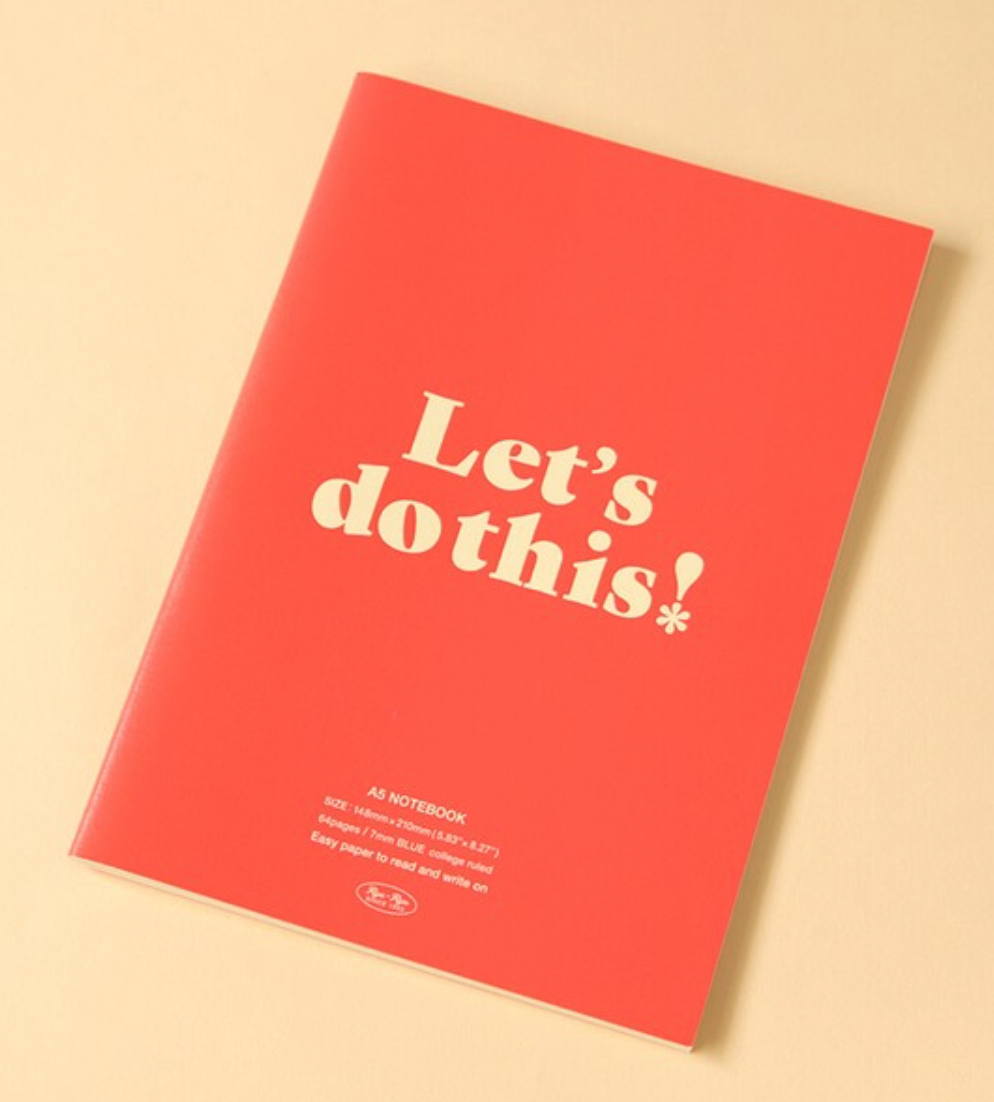 Notebook Red A5 Let's Do This