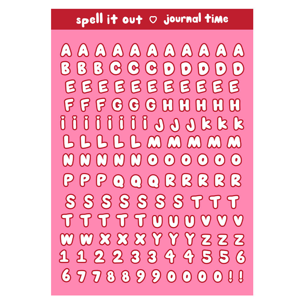 Spell It Out - Journal Time Letter Stickers