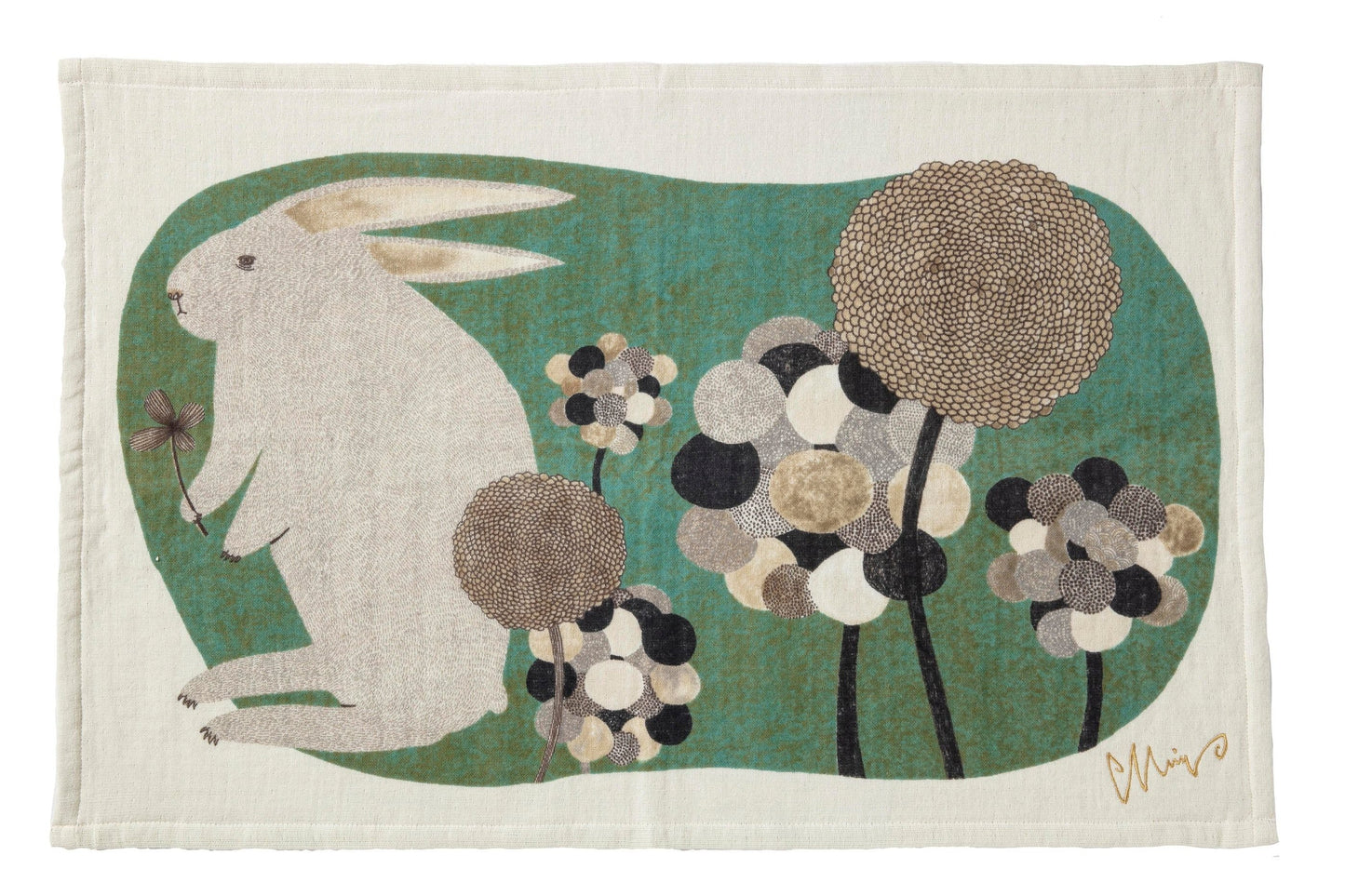 Morita Miw White Rabbit Tea Towel