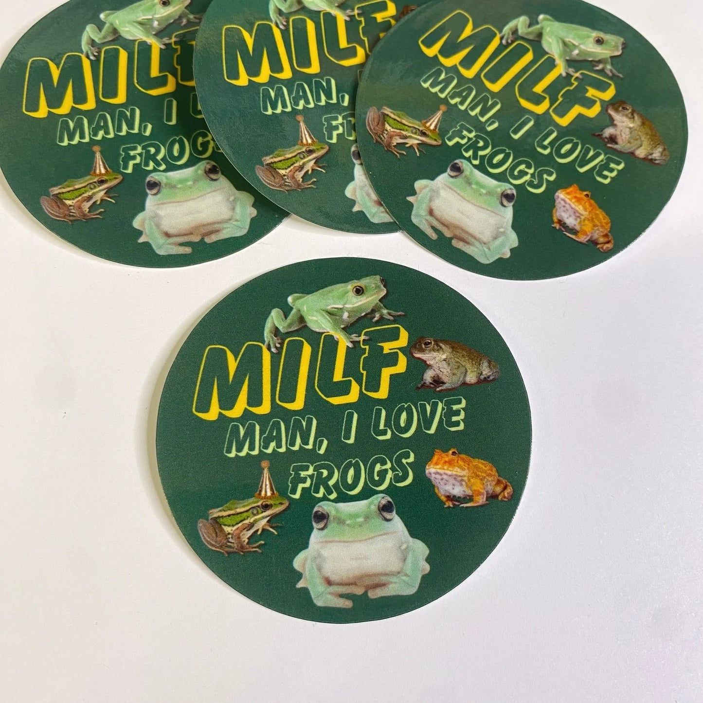 Man I love Frogs vinyl sticker