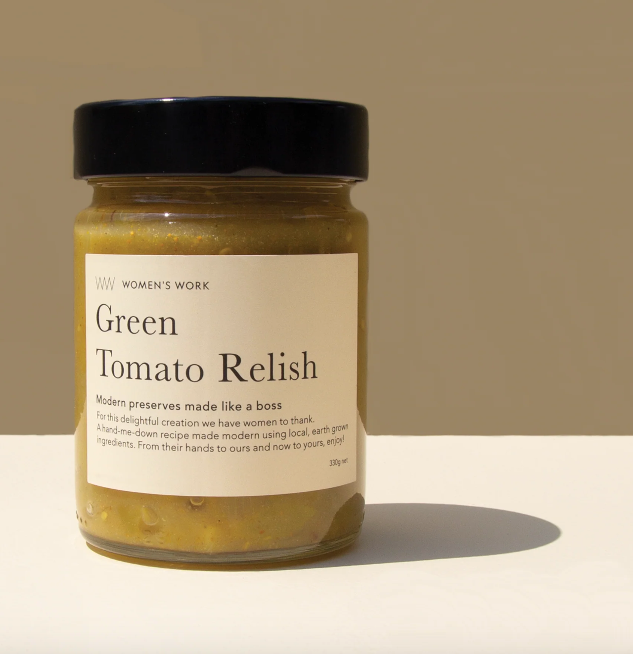 Women’s work Green Tomato Relish Grande 330g