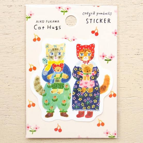 Cat Hugs Aiko Fukawa Sticker