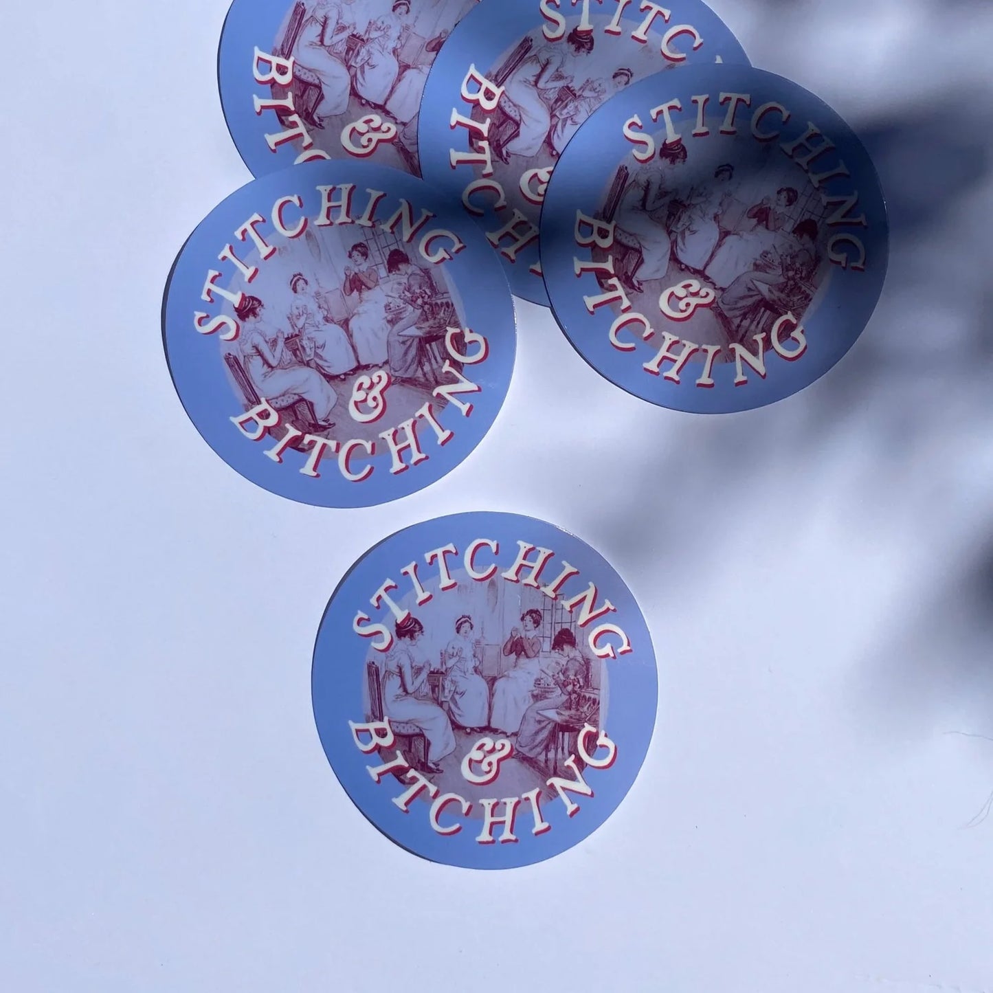 Stitching and Bitching vinyl sticker