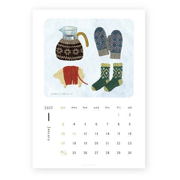 2027 Calendar, Everyday by Midori Asano