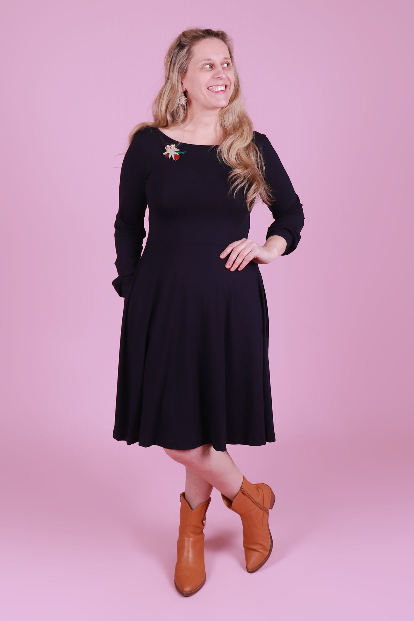 Bronte Luxe Dress Nighttime Navy