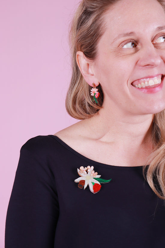 Bruny Island Posie Earrings Orange