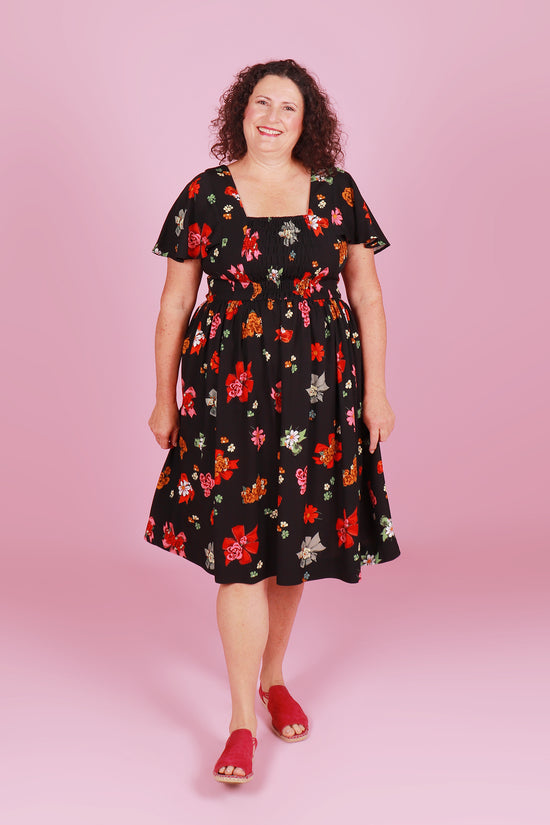 Vera Dress Midi Sweetheart Posie