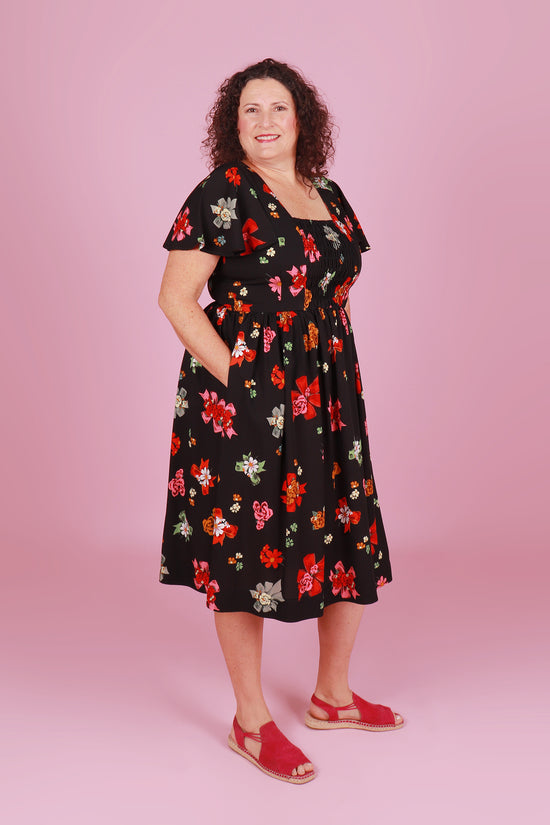 Vera Dress Midi Sweetheart Posie