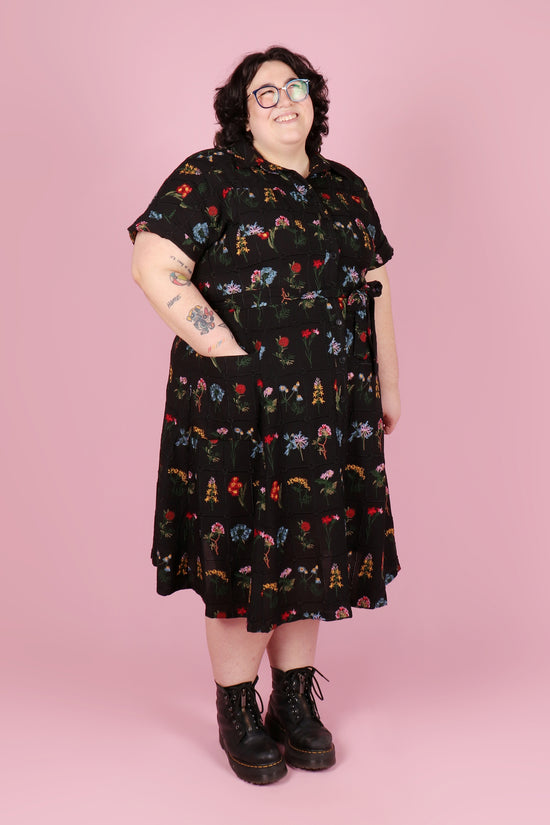 Sabrina Dress Embroidered Botany