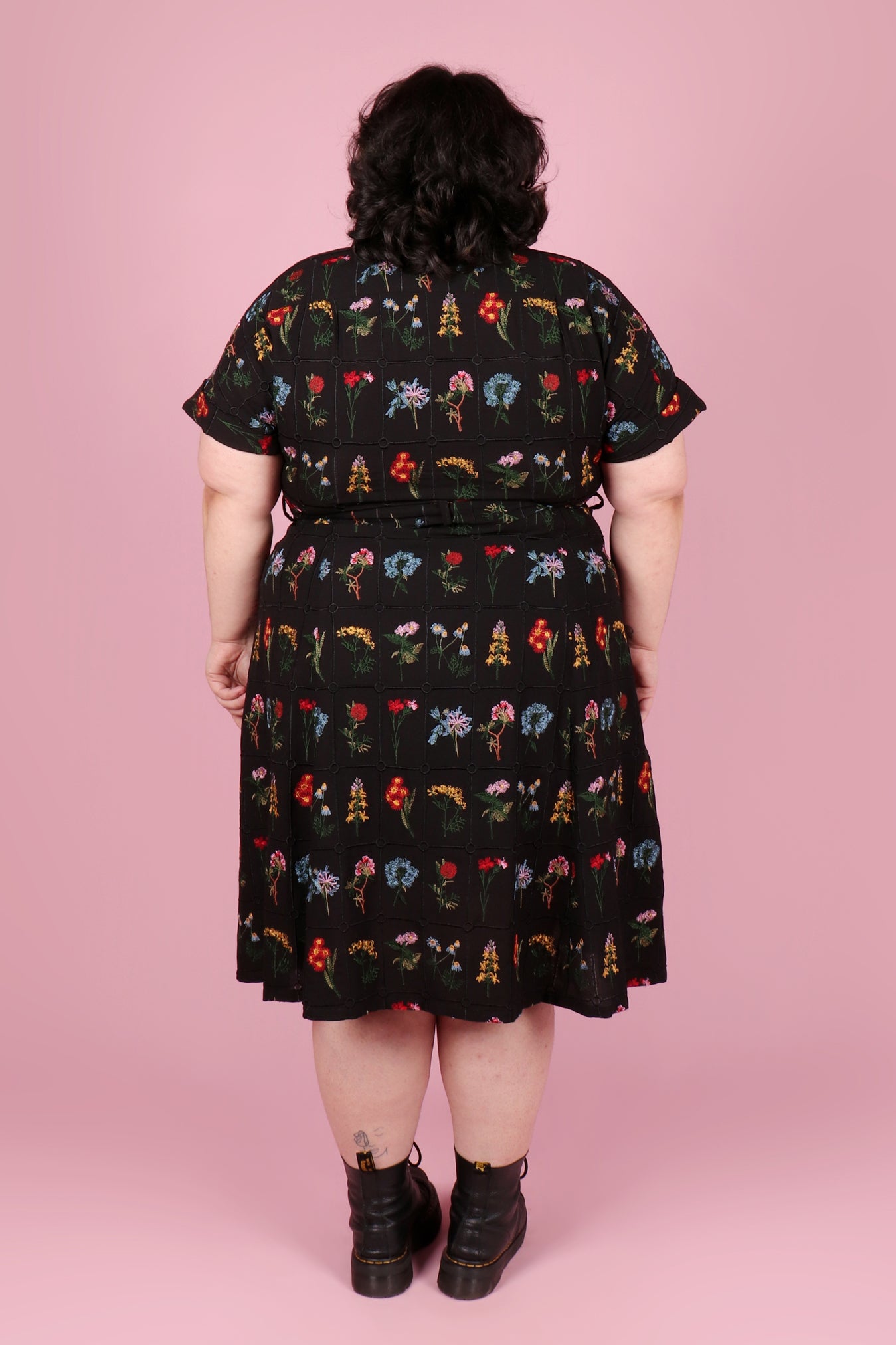 Sabrina Dress Embroidered Botany