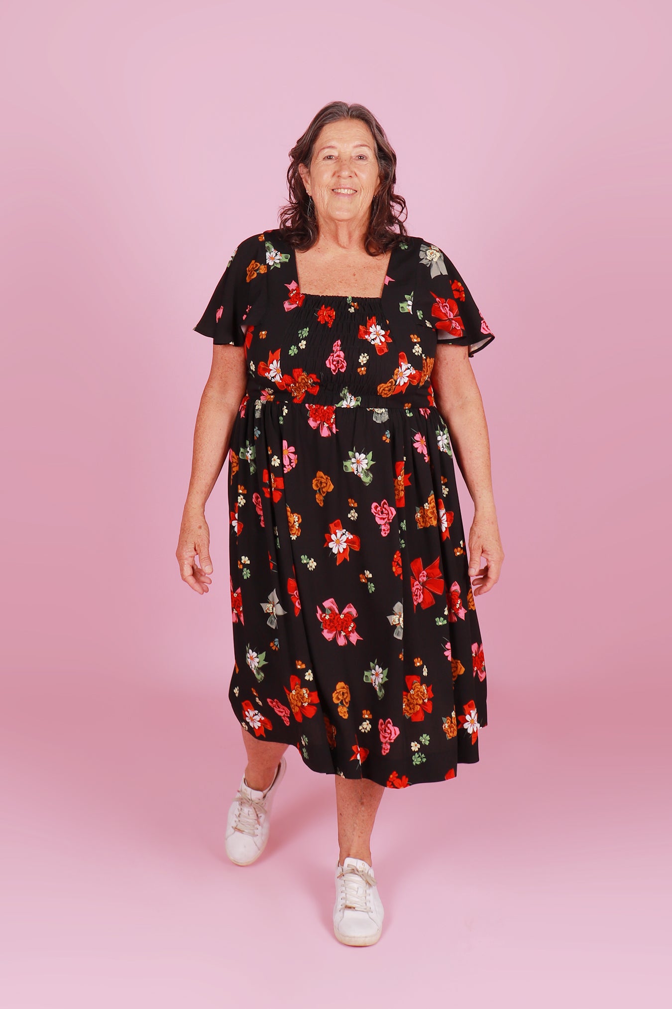 Vera Dress Midi Sweetheart Posie