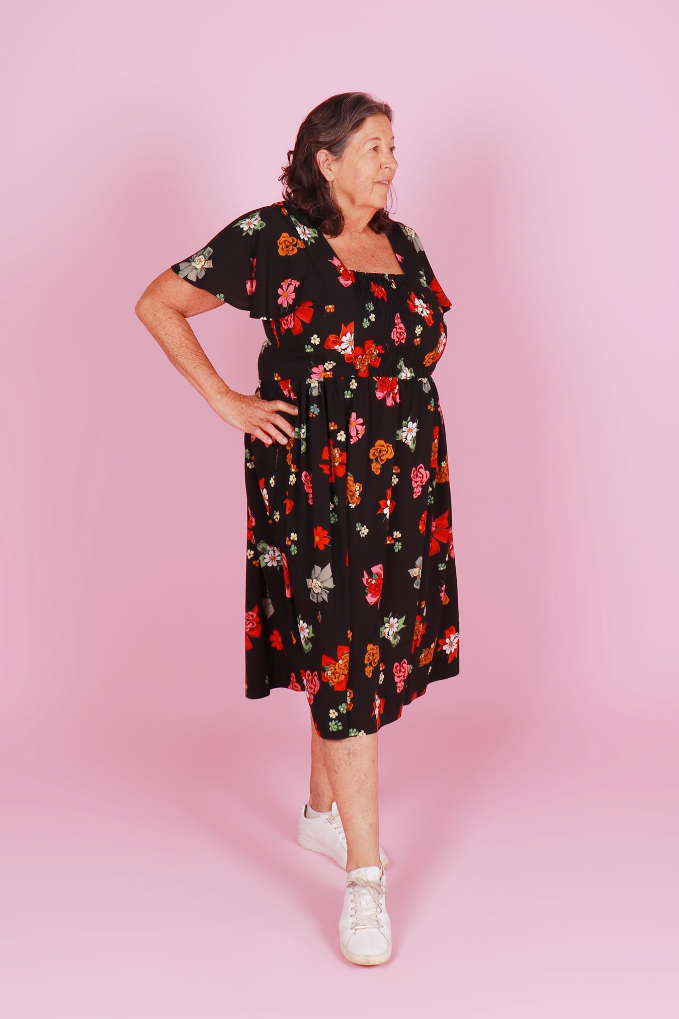 Vera Dress Midi Sweetheart Posie