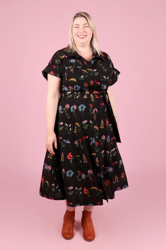 Sabrina Dress Embroidered Botany